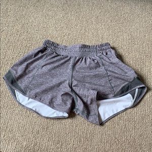 Grey LuluLemon Hotty Hot Shorts